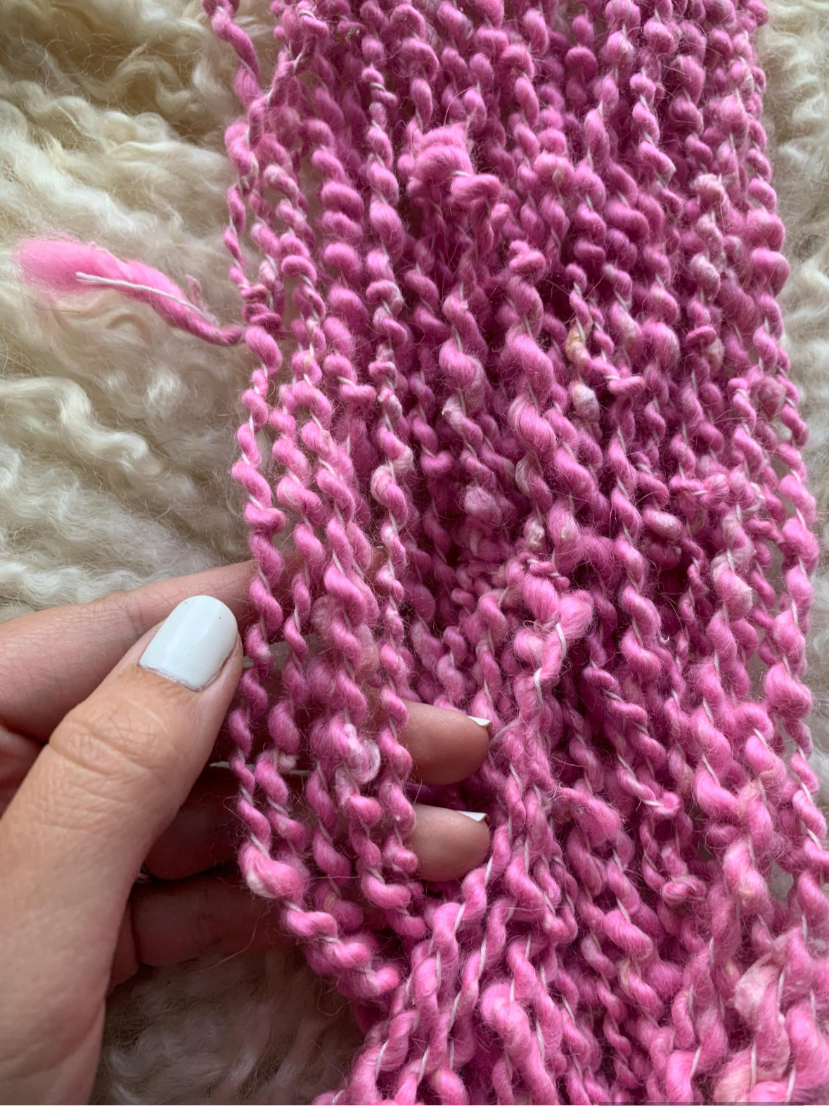 Hand spun two ply art yarn, angora rabbit and silk 1.10oz 18 yards SOFT